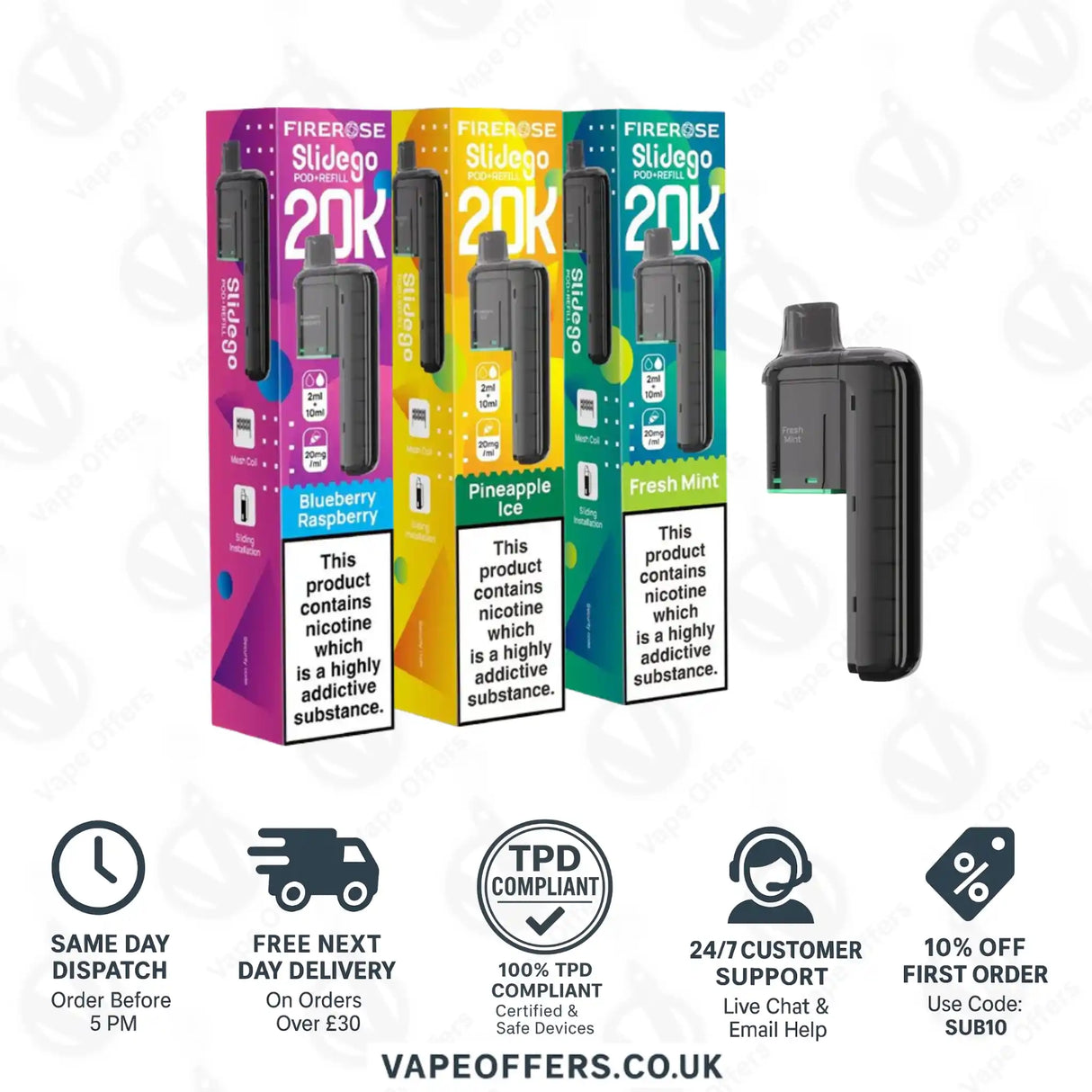 Firerose SlideGo 40K Prefilled Pod