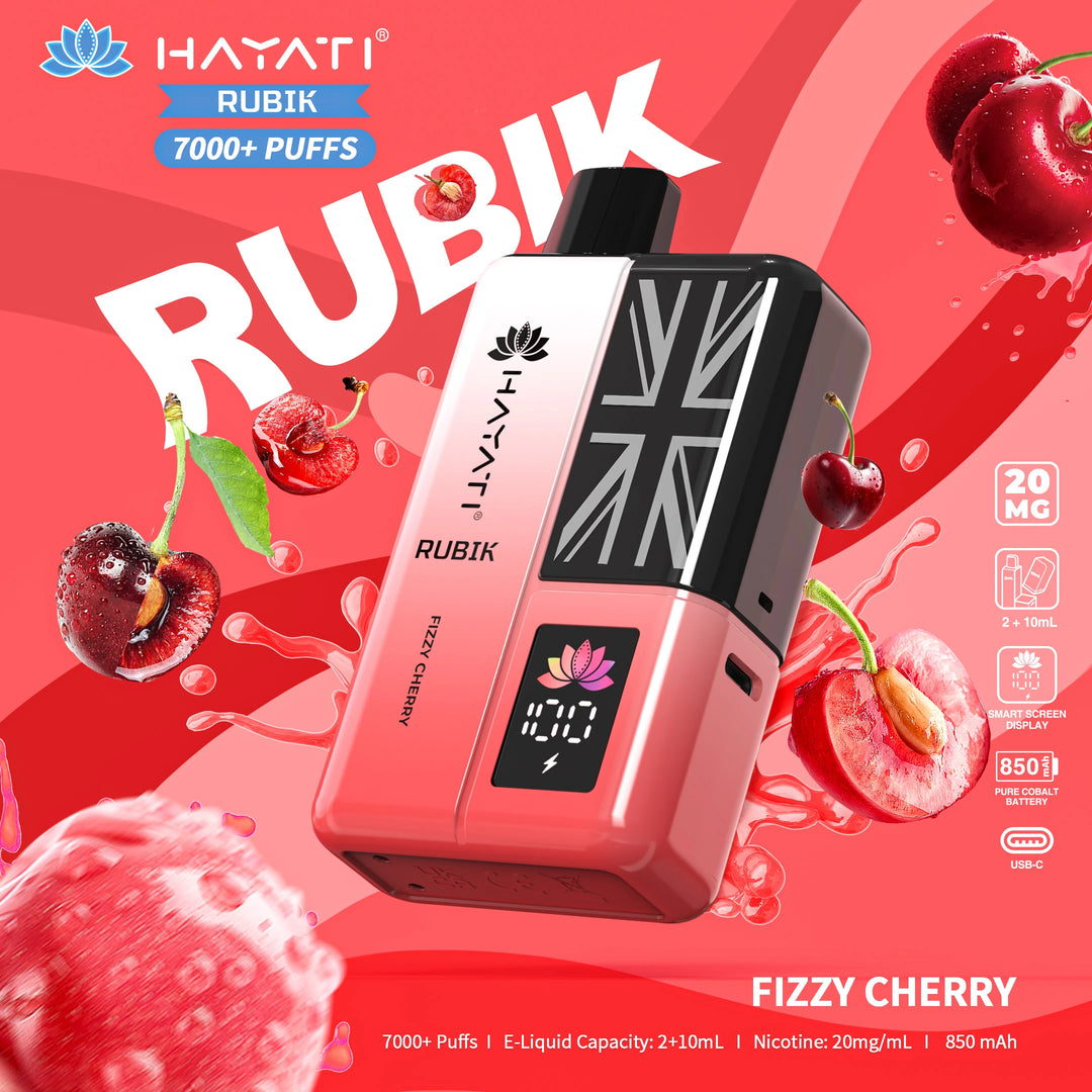 Hayati Rubik 7000 Puffs - Fizzy Cherry 