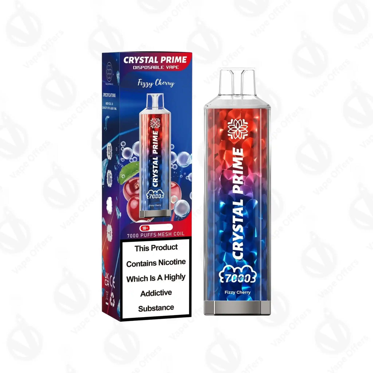 Fizzy Cherry Crystal Prime 7000 Vape
