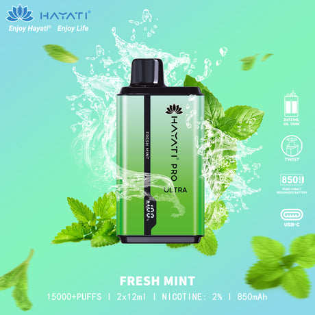Fresh Mint - Hayati Pro Ultra 15000 Puffs