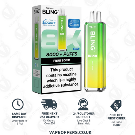 The Crystal Bling Max 8000 Preffilled Pod Kit