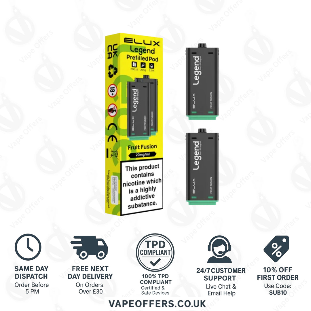 Fruit Fusion Elux Legend 1500 2in1 Prefilled Pods