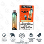 Load image into Gallery viewer, Fruit Medley SKE Memers WuKong V10K Puffs Vape Kit 
