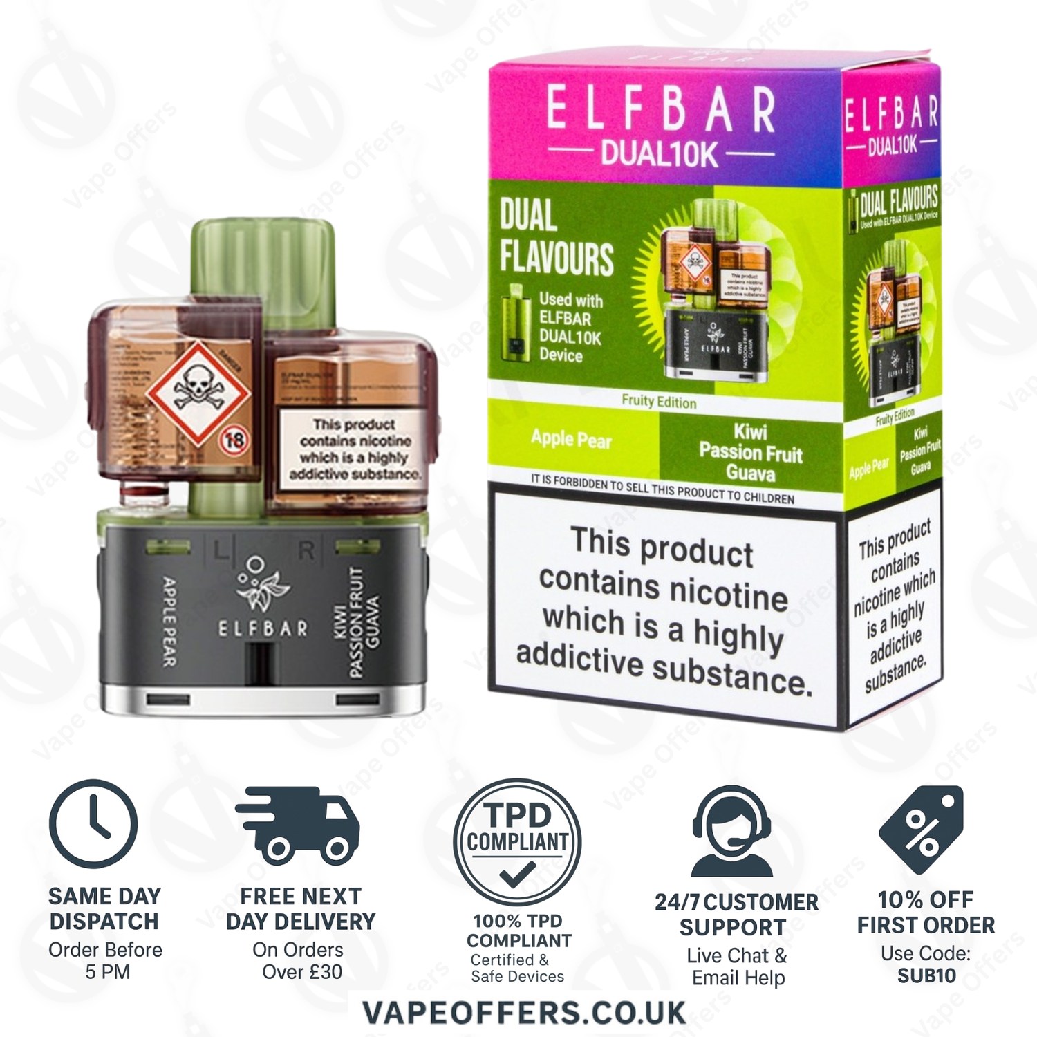 Elf Bar Dual 10K Prefilled Pod Fruity Edition 