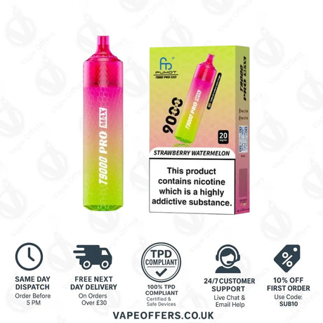 Fumot RandM T9000 Pro Max 9k Prefilled Pod Vape Kit Strawberry Watermelon