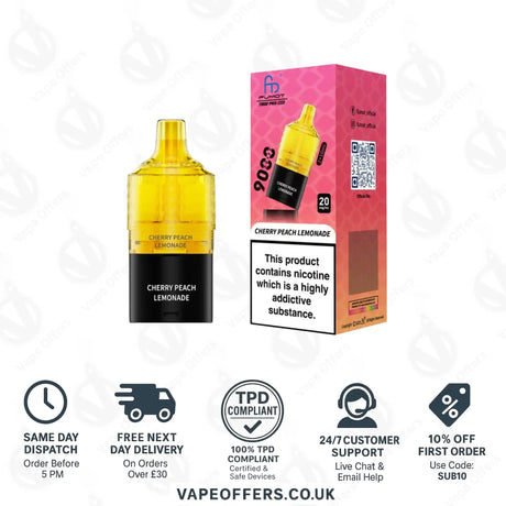 Fumot RandM T9000 Pro Max 9k Prefilled Refill Pod Cherry Peach Lemonade