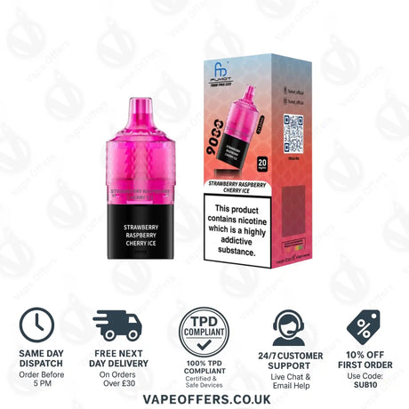 Fumot RandM T9000 Pro Max 9k Prefilled Refill Pod Strawberry Raspberry Cherry Ice