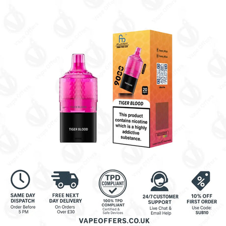 Fumot RandM T9000 Pro Max 9k Prefilled Refill Pod Tiger Blood