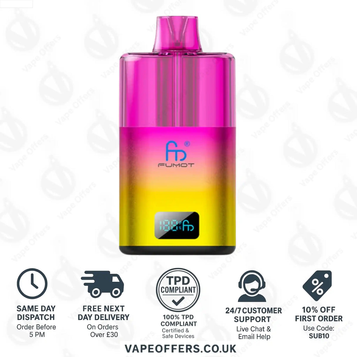 Fumot Spirit 25K Prefilled Pod Kit – Strawberry Watermelon Bubblegum
