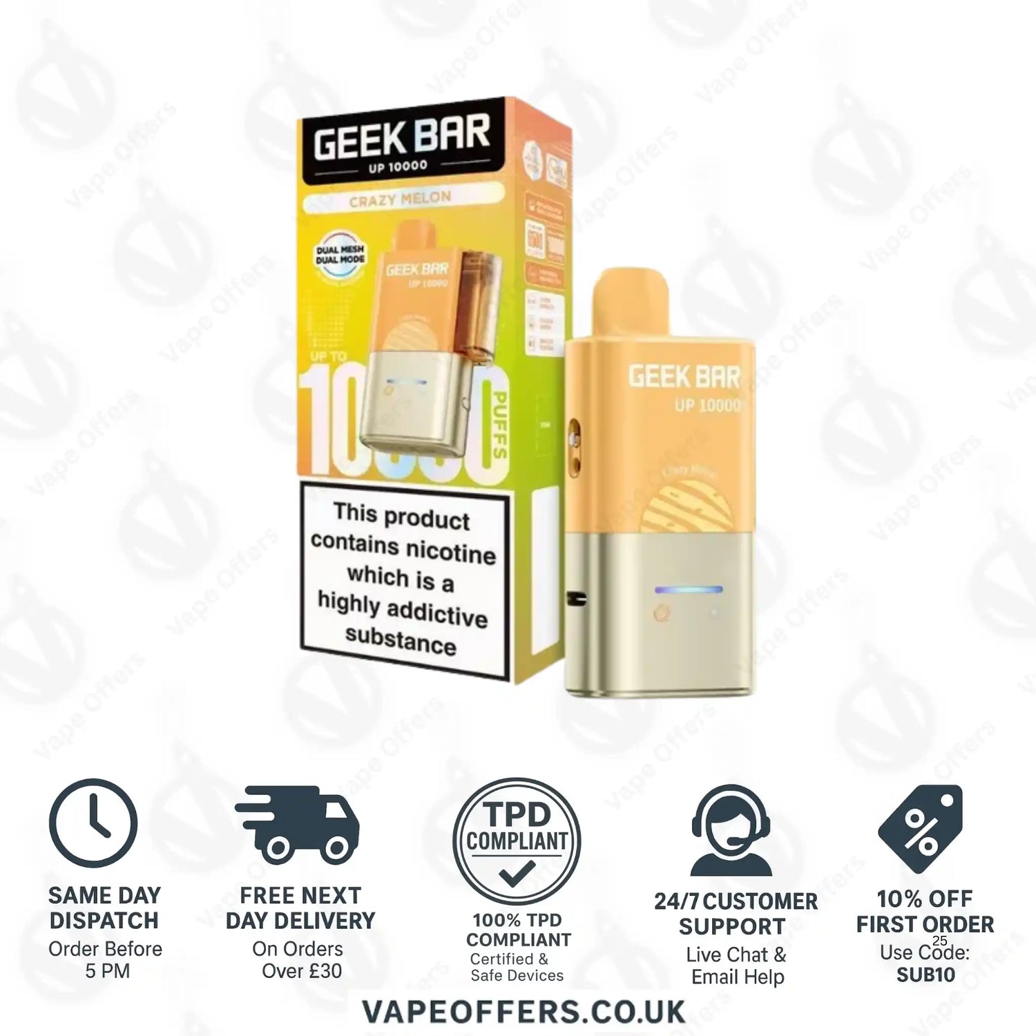 Geek Bar UP 10K Prefilled Pod Kit Crazy Melon 