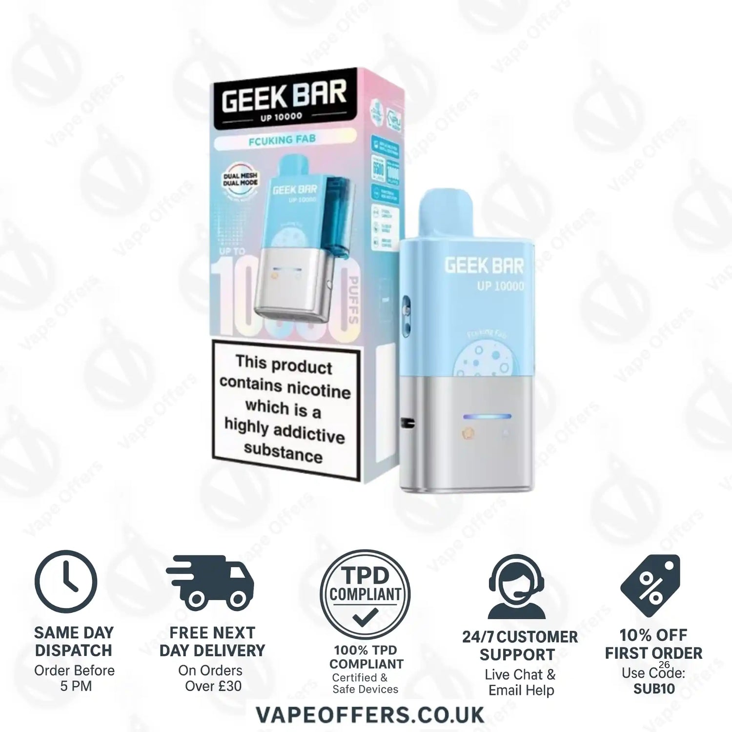 Geek Bar UP 10K Prefilled Pod Kit Fcuking Fab 