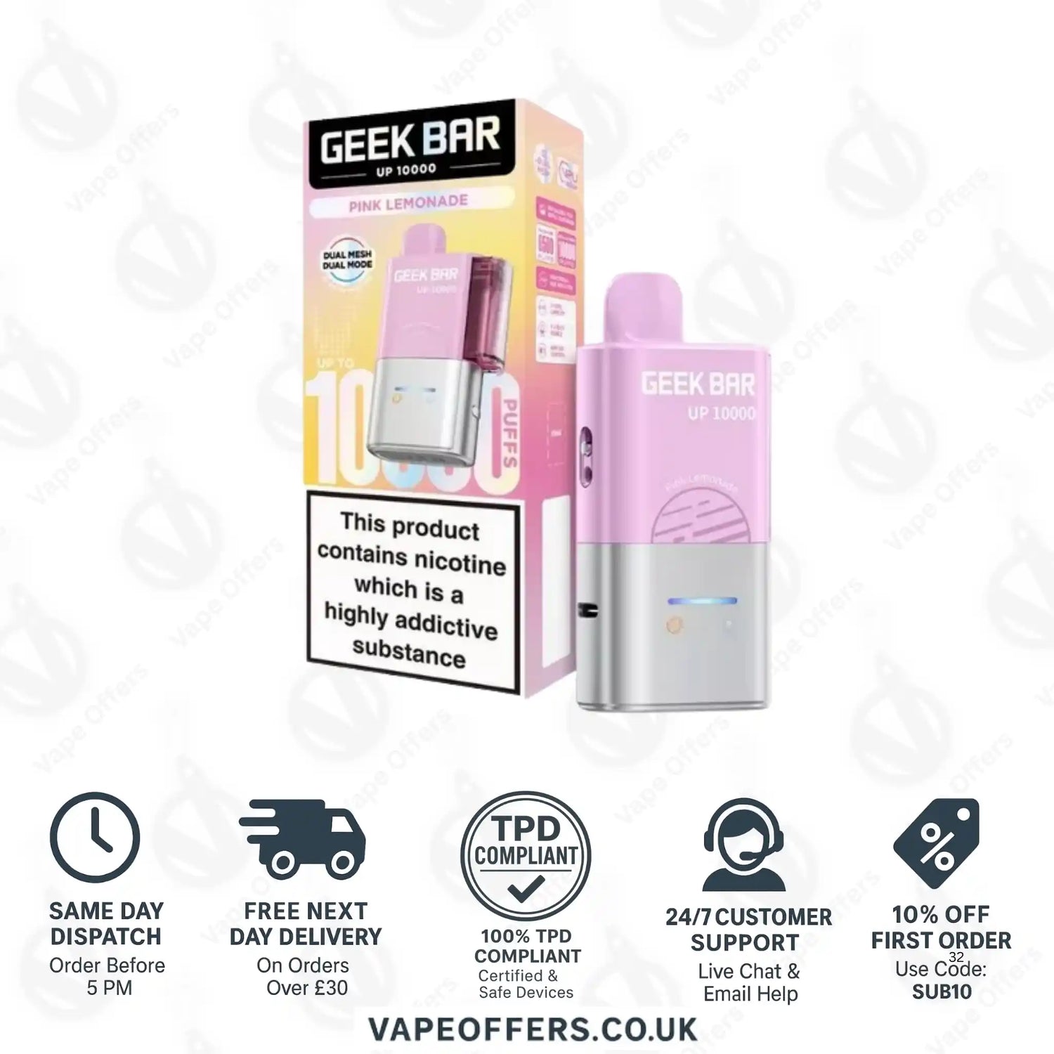 Geek Bar UP 10K Prefilled Pod Kit Mixed Berry 