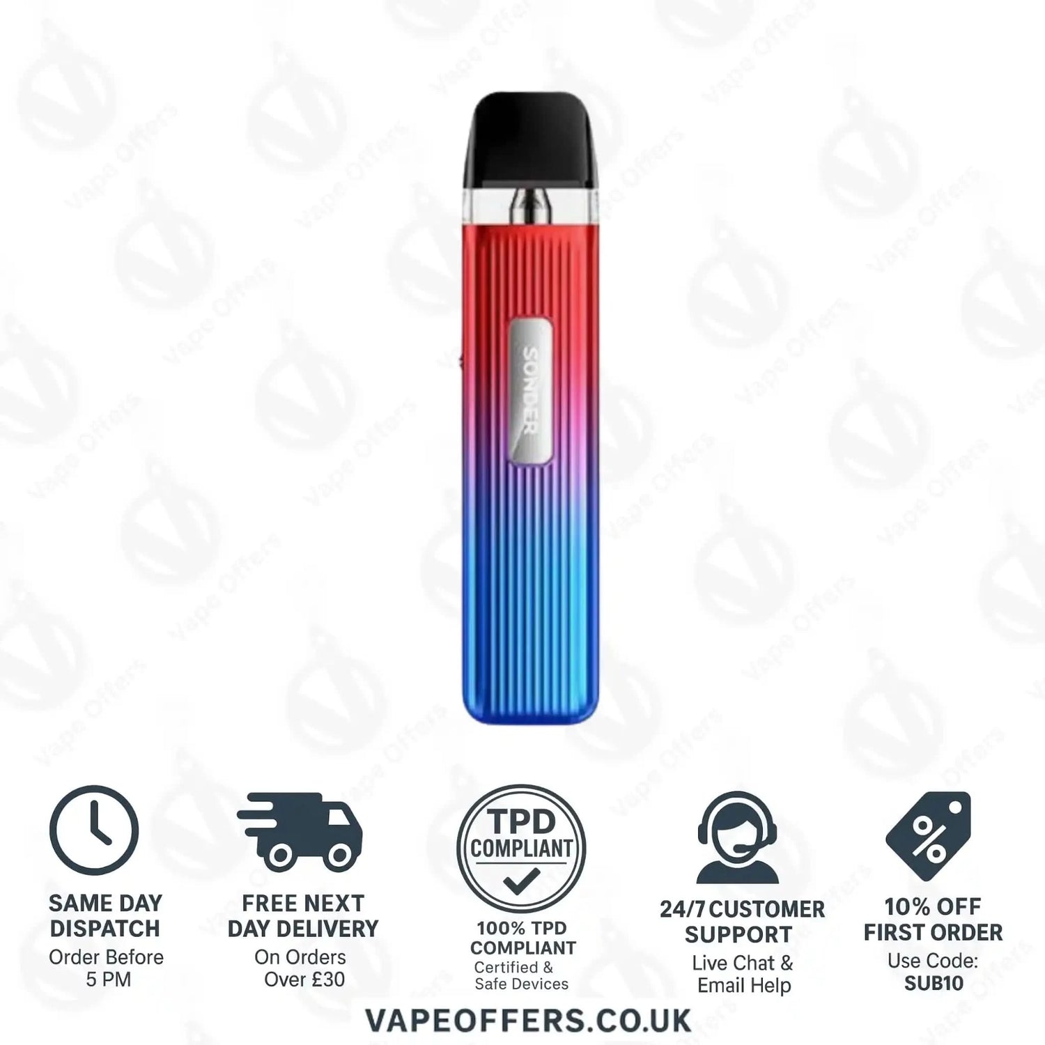 Geekvape Sonder Q Pod Vape Kit Red Blue 