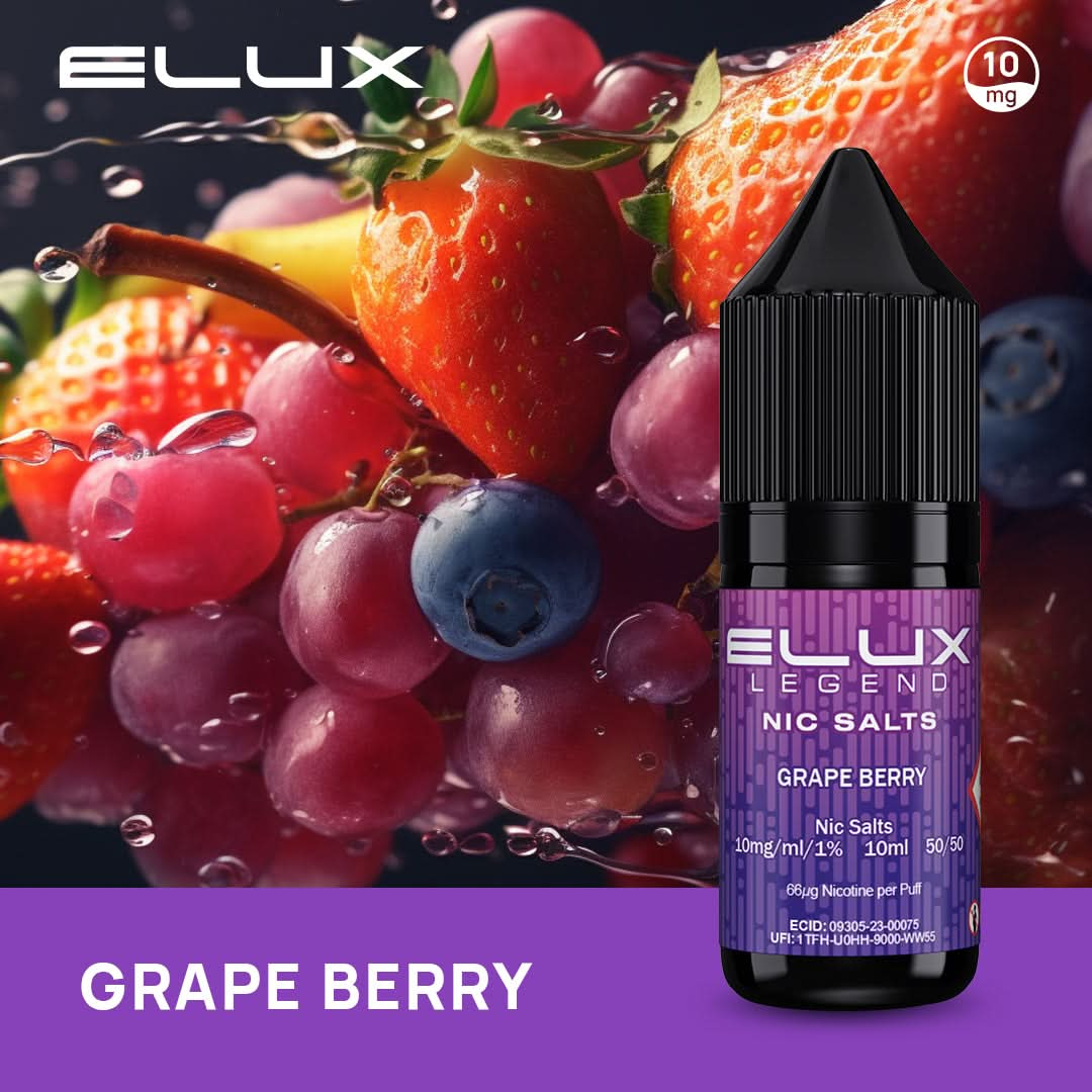 Grape Berry Elux Legend Nic Salt 10mg