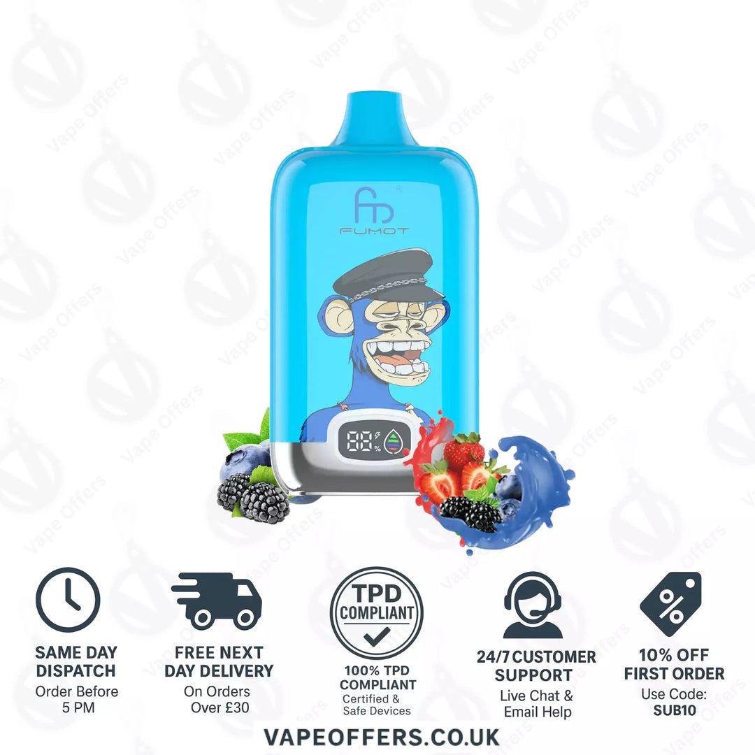 Grape Ice Fumot Digital Box 12000 Puffs Vape