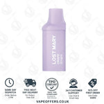 Load image into Gallery viewer, Grape Lost Mary BM600 Prefilled Pod
