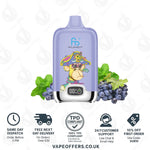 Load image into Gallery viewer, Grape Mint Fumot Digital Box 12000 Puffs Vape
