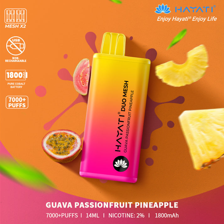 Crystal Pro Max By Hayati 7000 Duo Mesh - Guava Passionfruit Pineapple