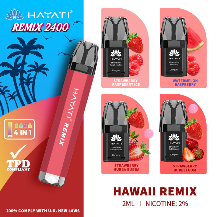 Hayati Remix 2400 Vape Kit -  Hawaii Remix