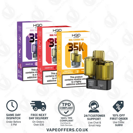 HQD Glow Air 35k Prefilled Refill Pods 