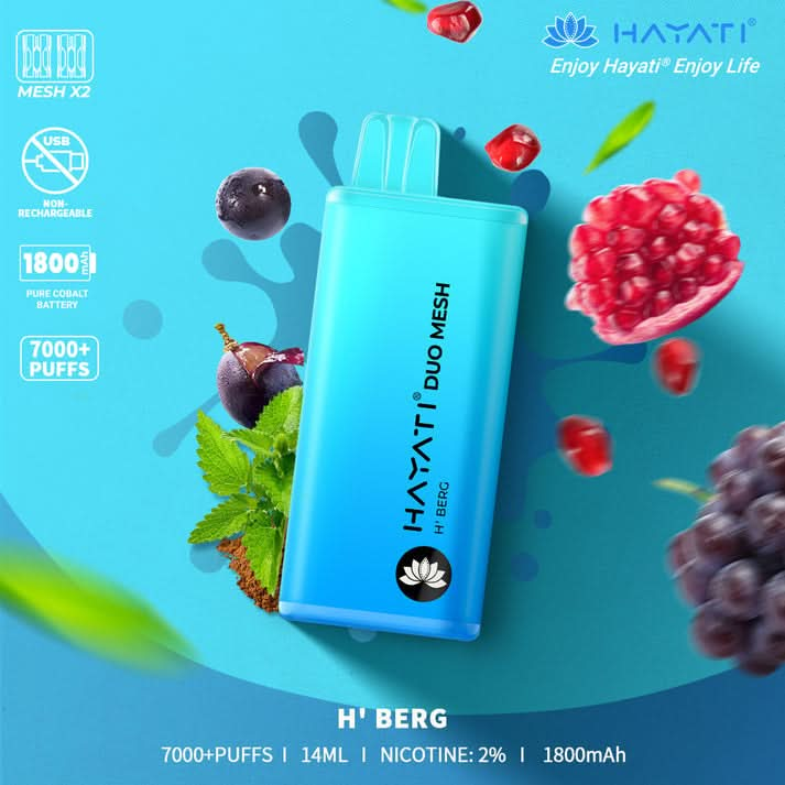 Hayati Duo Mesh 7000 Puffs Disposable Vape Box Deal