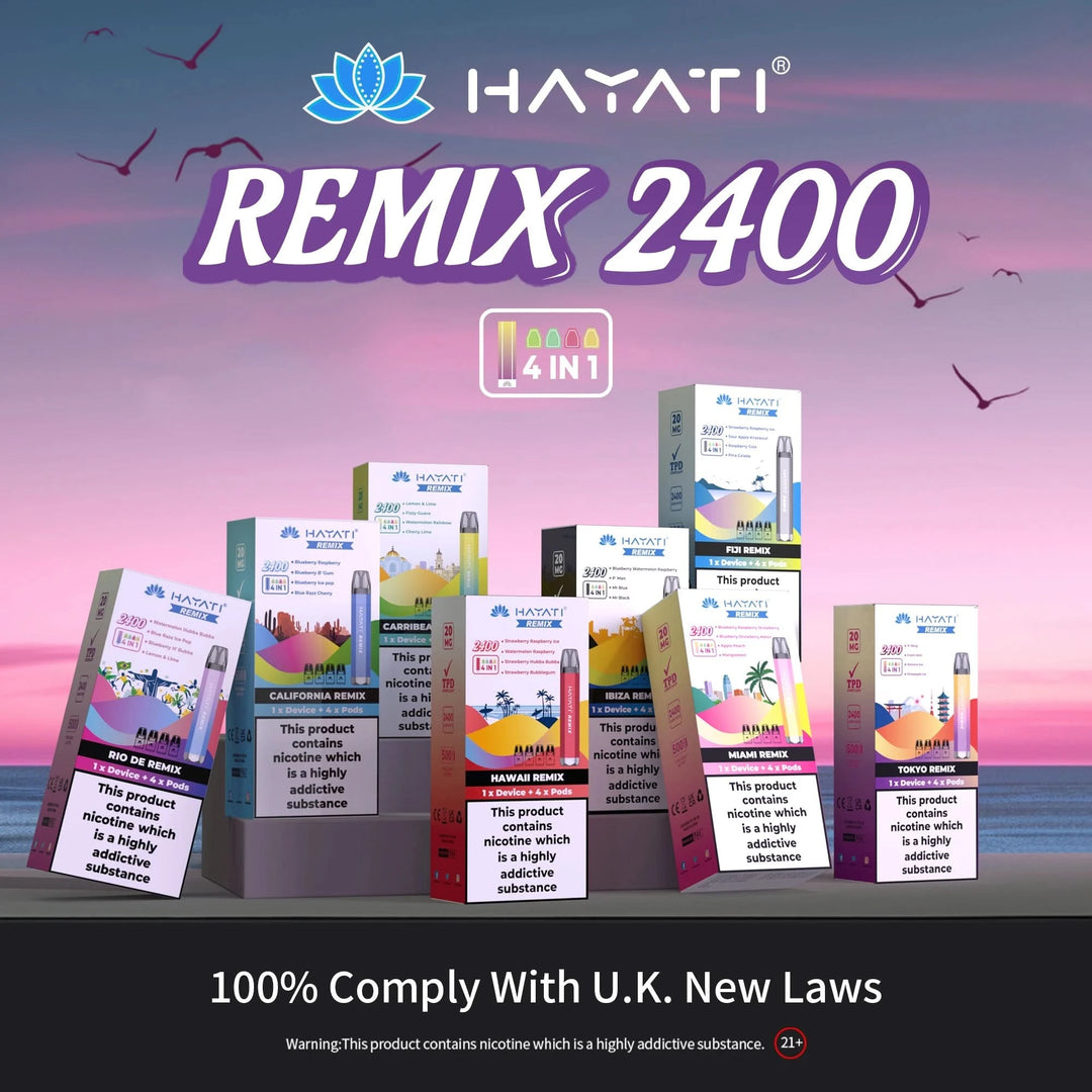 Hayati Remix Prefilled 2400 Puffs  Pod System