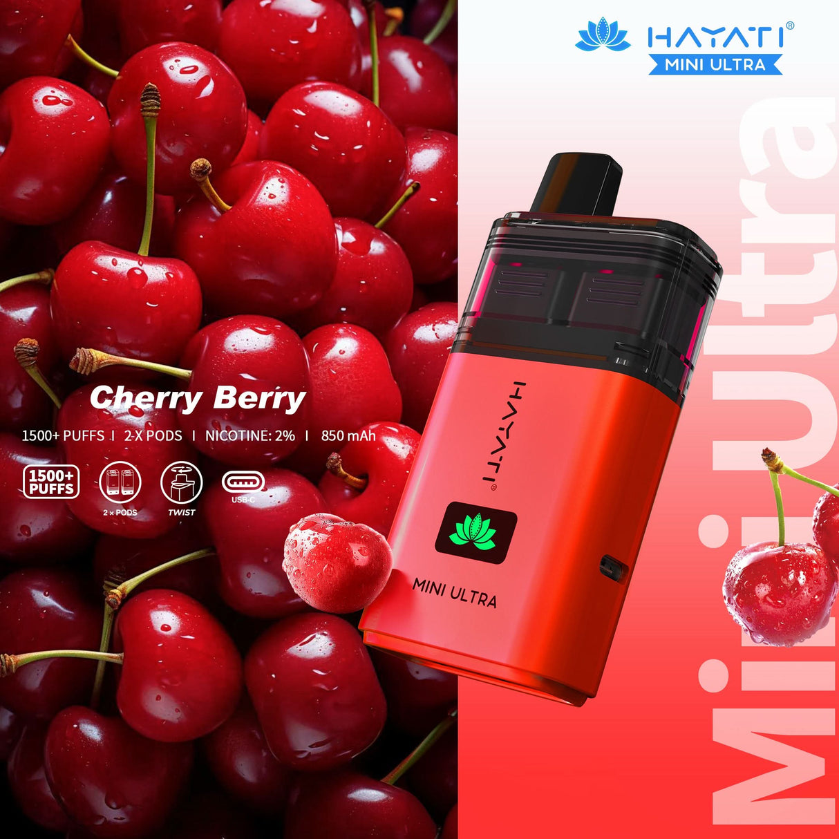 Hayati Mini Ultra 1500 Puffs Pod Kit | 5 For £20