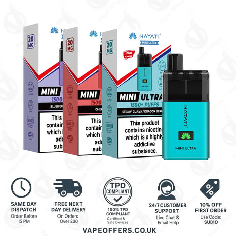 Hayati Mini Ultra 1500 Puffs Vape Kit 