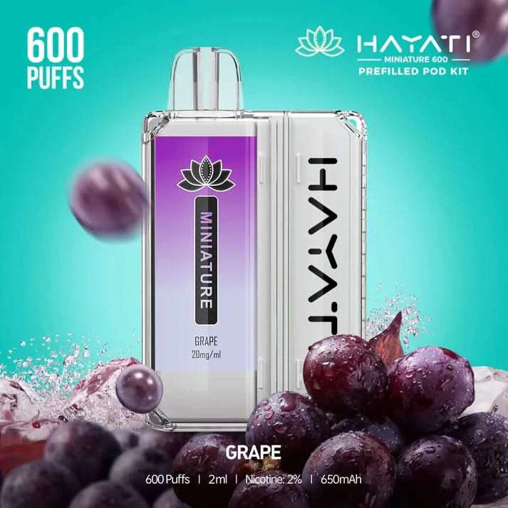 Hayati Miniature 600 Prefilled Pod Kit - Grape