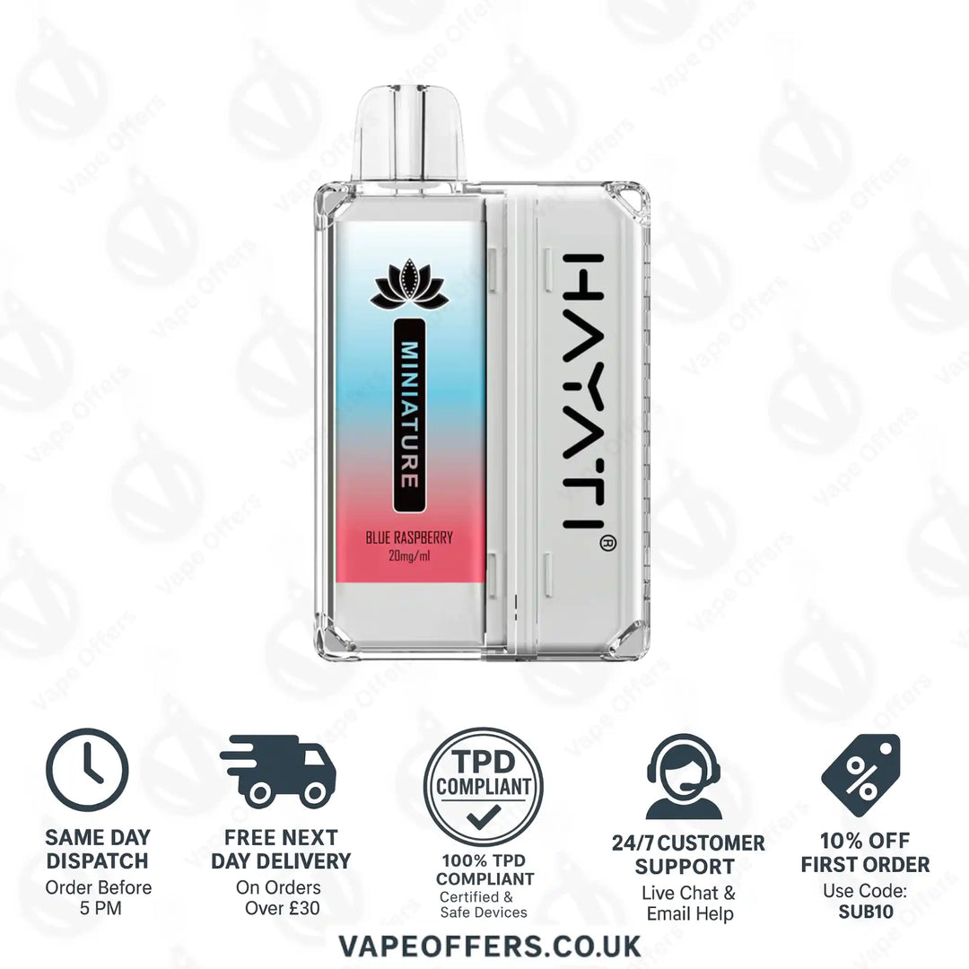 Hayati Miniature 600 Prefilled Pod Kit Blue Raspberry