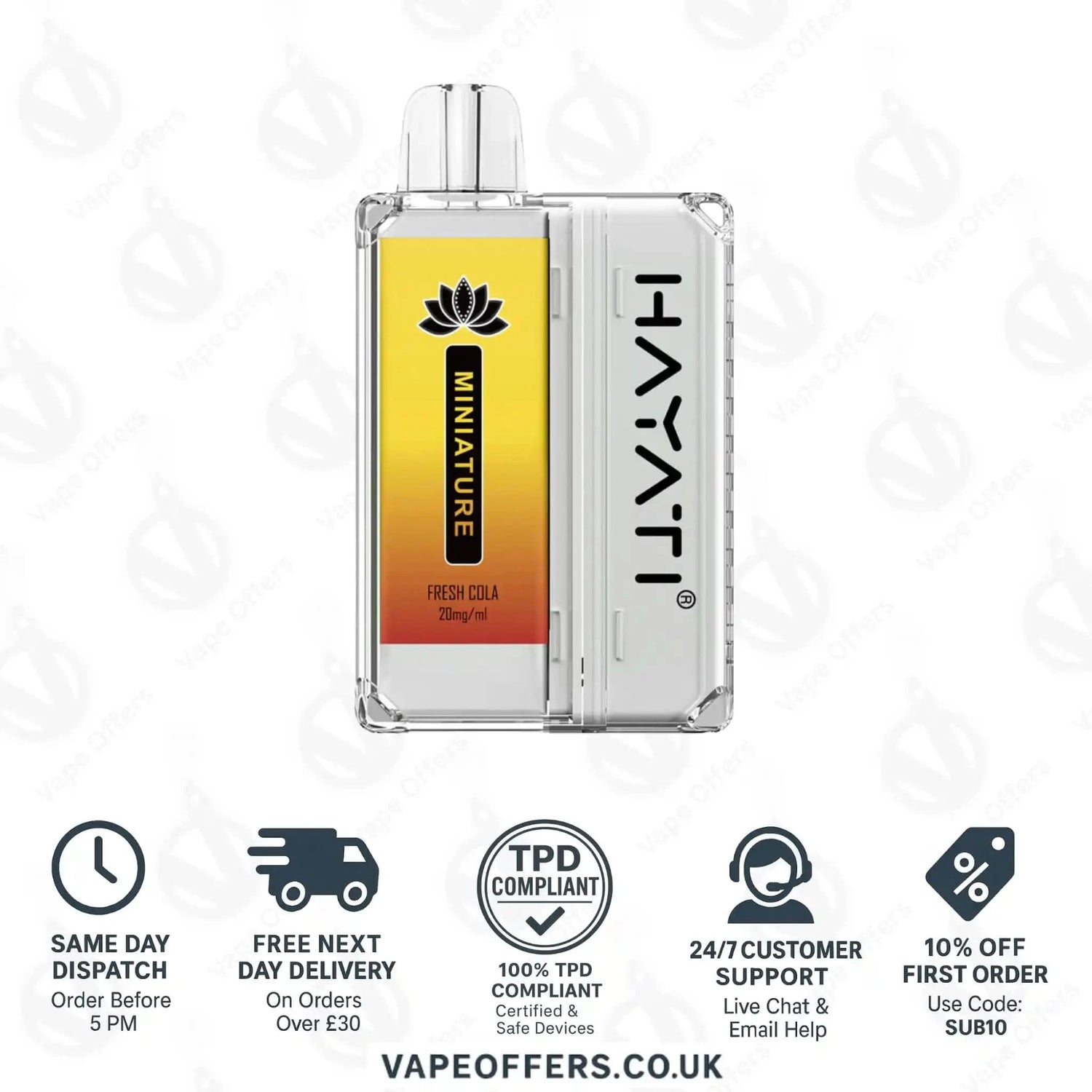 Hayati Miniature 600 Prefilled Pod Kit Fresh Cola 