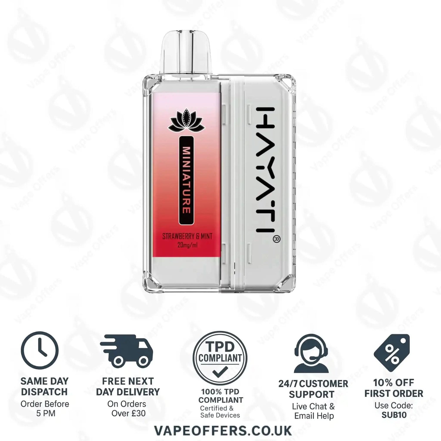 Hayati Miniature 600 Prefilled Pod Kit Strawberry & Mint 