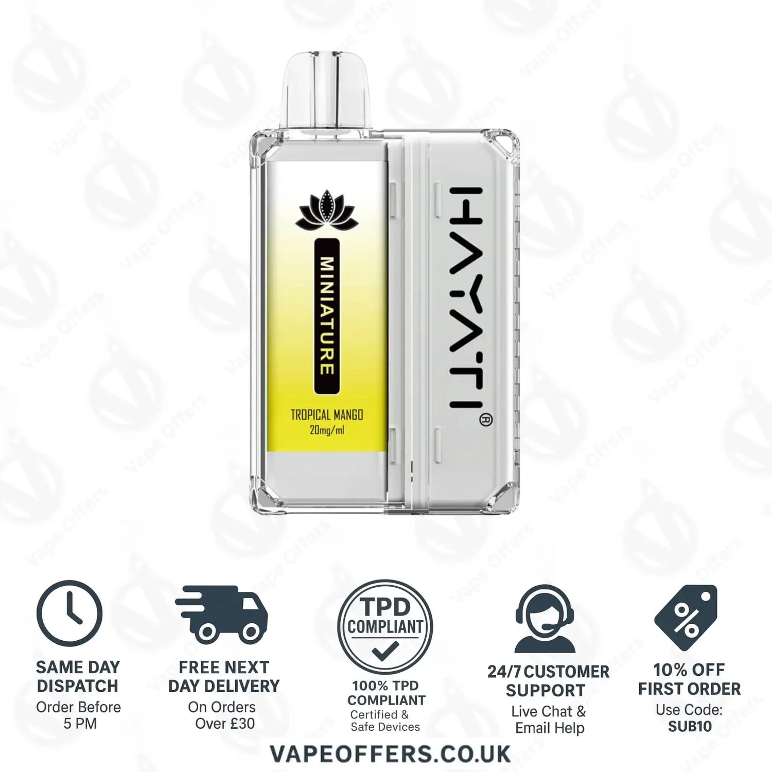 Hayati Miniature 600 Prefilled Pod Kit Tropical Mango 