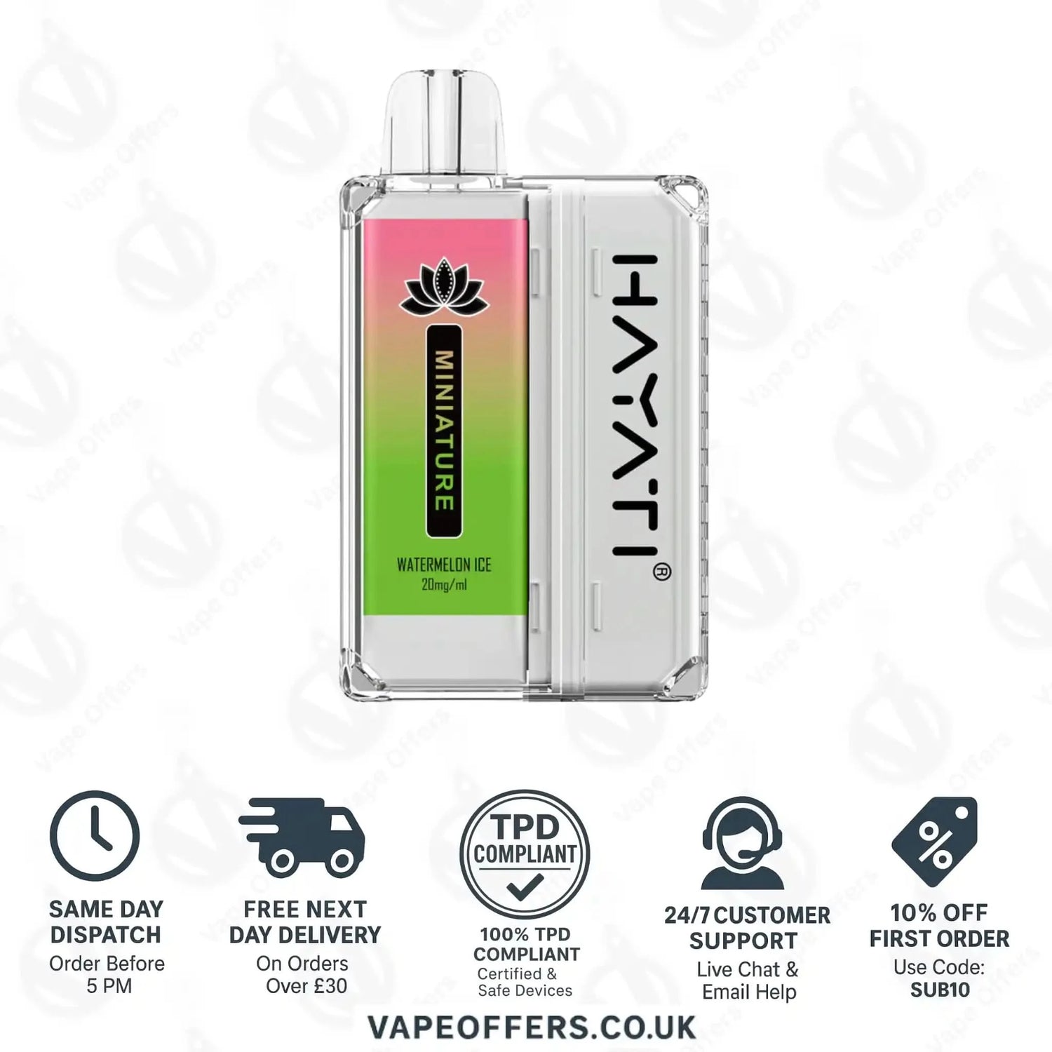 Hayati Miniature 600 Prefilled Pod Kit Watermelon Ice 