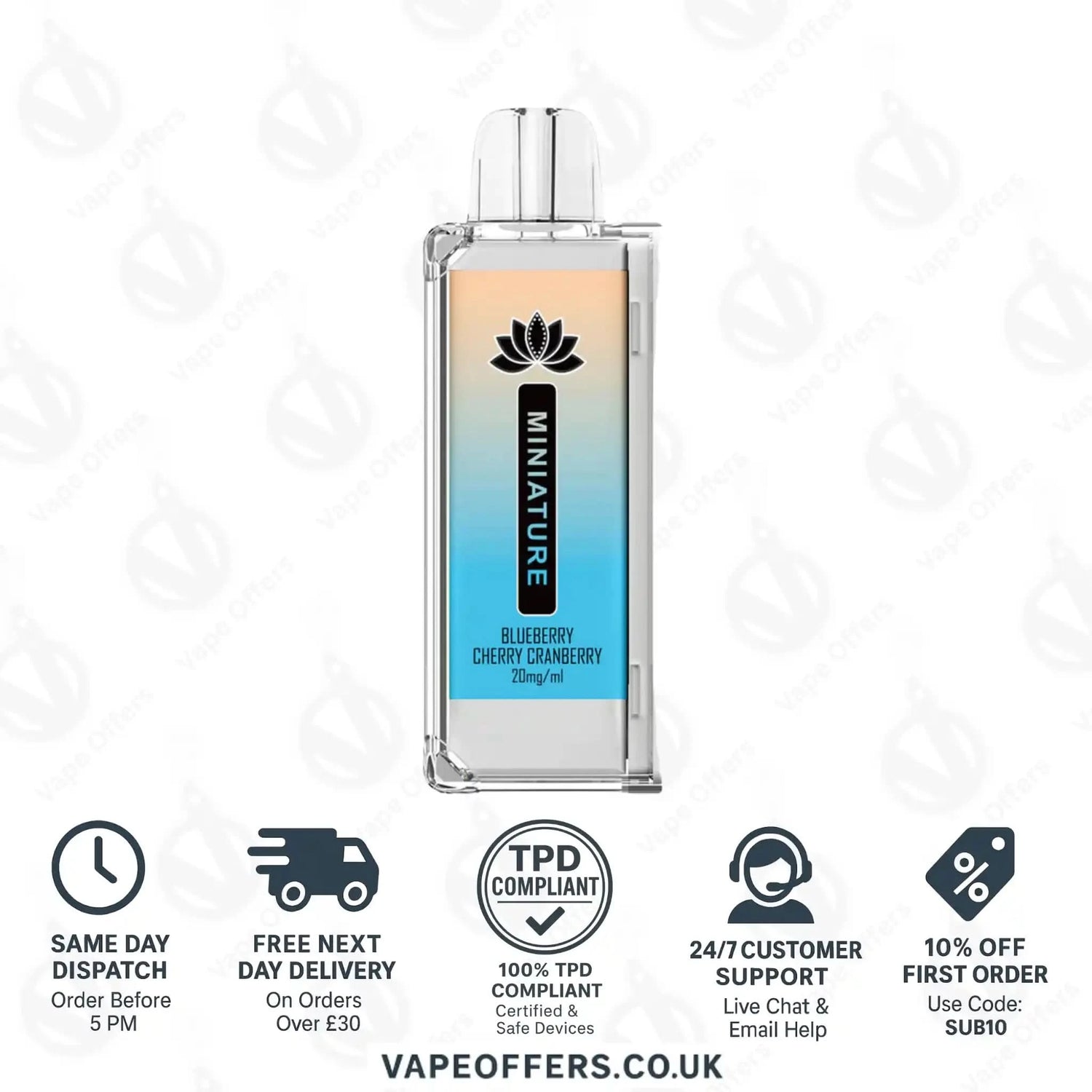 Hayati Miniature 600 Prefilled Pods Blueberry Cherry Cranberry 