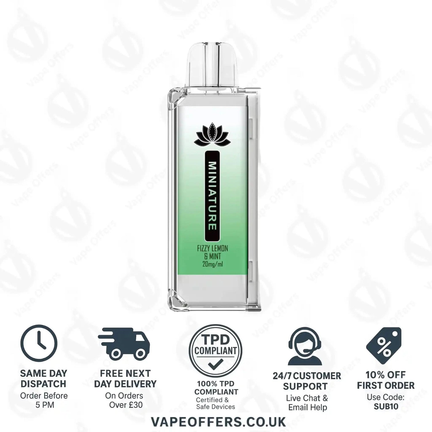 Hayati Miniature 600 Prefilled Pods Fizzy Lemon & Mint 