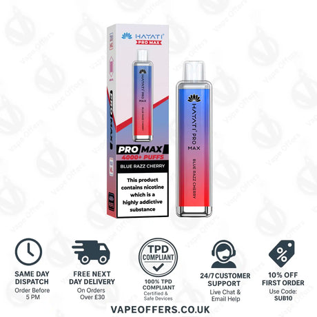 Hayati Pro Max 4000 Vape Kit Blue Razz Cherry