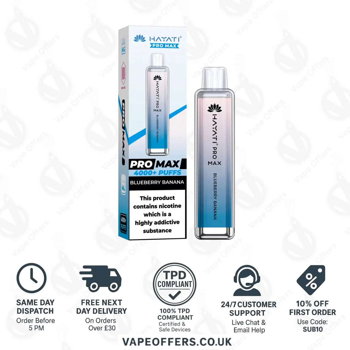 Hayati Pro Max 4000 Vape Kit Blueberry Banana