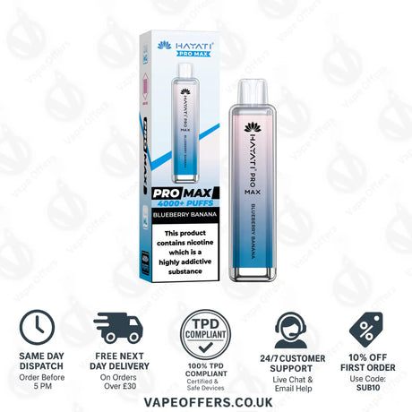 Hayati Pro Max 4000 Vape Kit Blueberry Banana