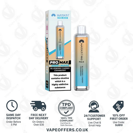 Hayati Pro Max 4000 Vape Kit Blueberry Cherry Cranberry