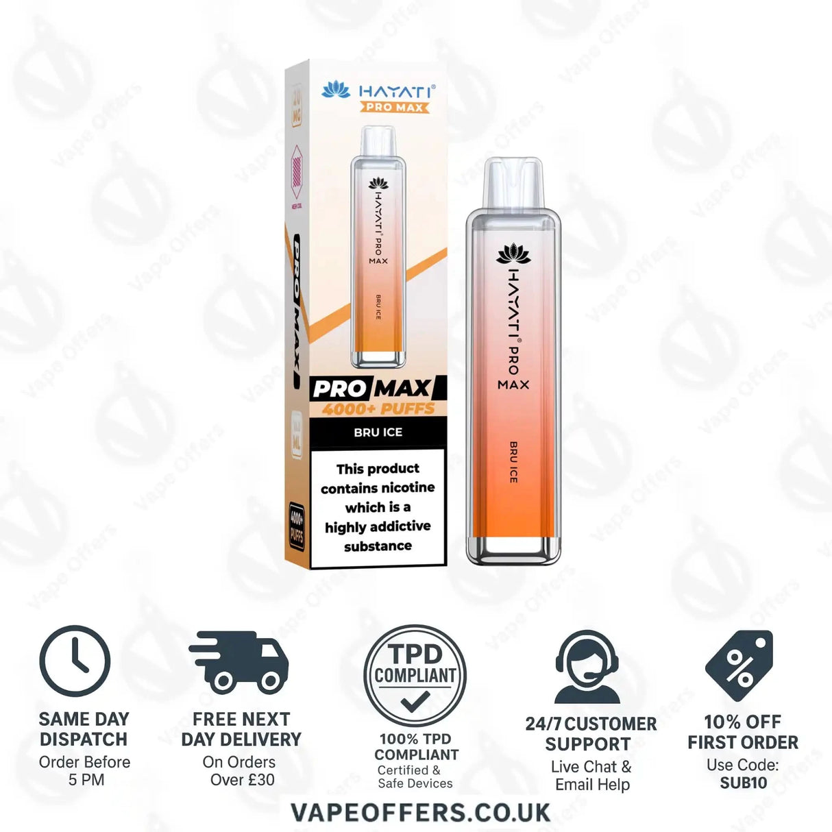 Hayati Pro Max 4000 Vape Kit Bru Ice