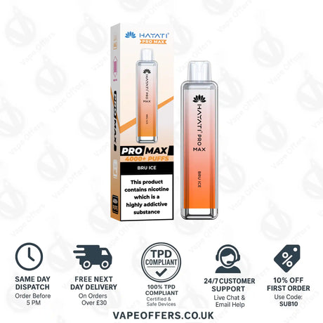 Hayati Pro Max 4000 Vape Kit Bru Ice