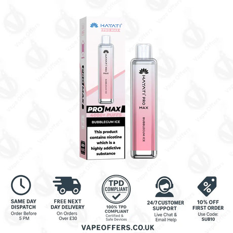 Hayati Pro Max 4000 Vape Kit Bubblegum Ice