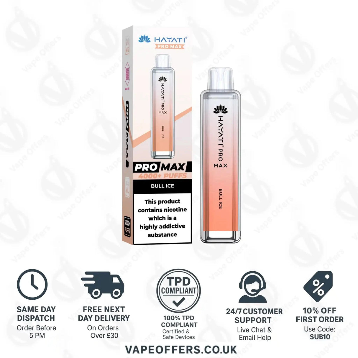 Hayati Pro Max 4000 Vape Kit Bull Ice