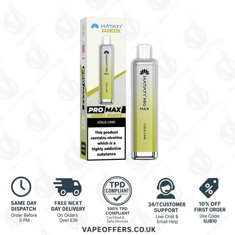 Hayati Pro Max 4000 Vape Kit Cola Lime