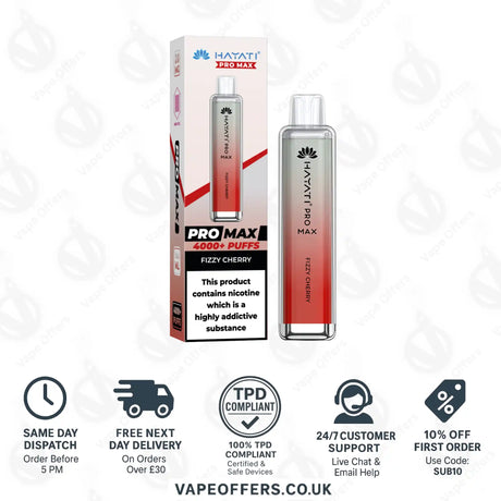 Hayati Pro Max 4000 Vape Kit Fizzy Cherry