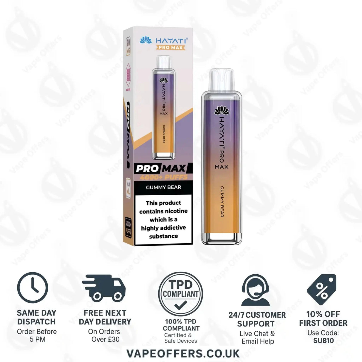 Hayati Pro Max 4000 Vape Kit Gummy Bear