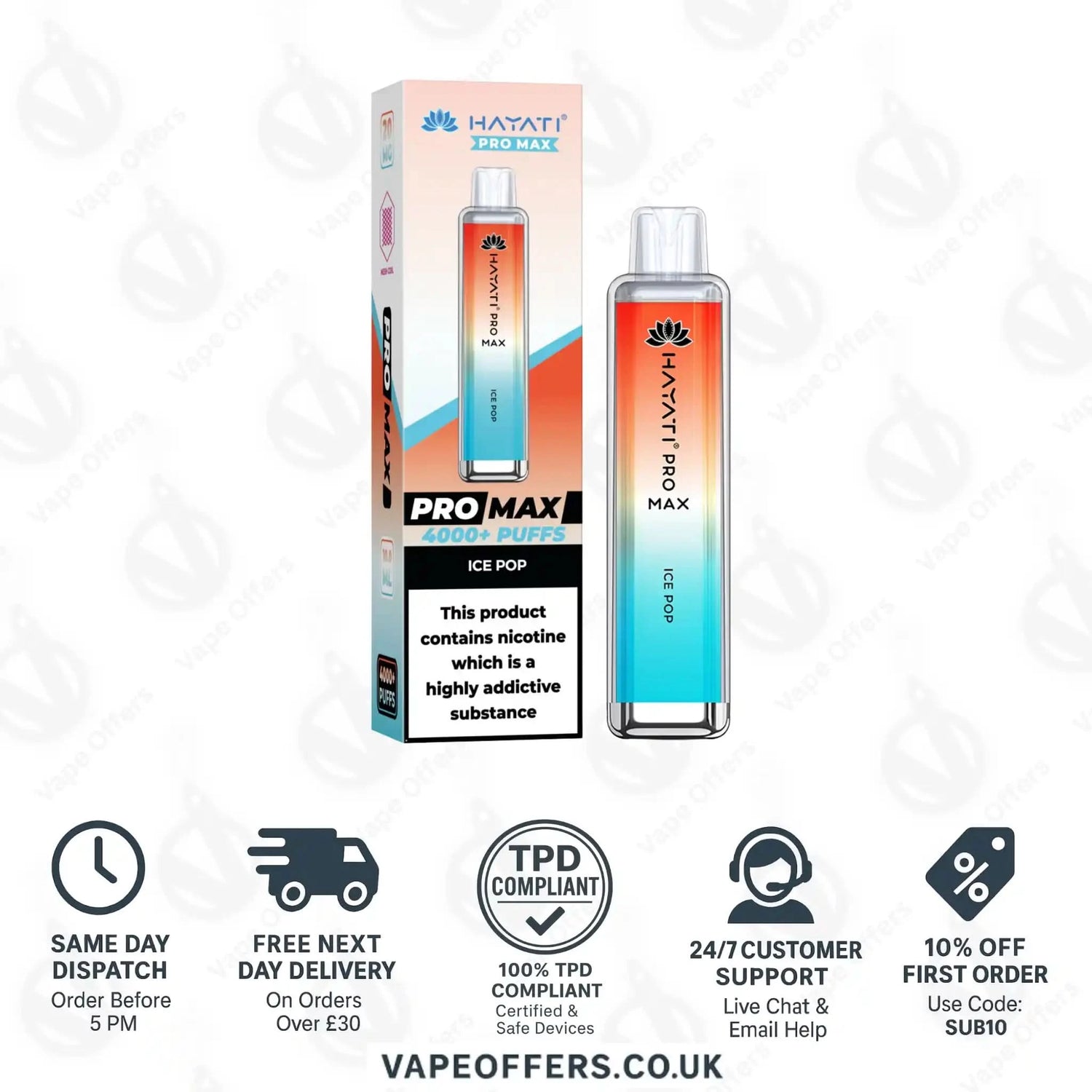 Hayati Pro Max 4000 Vape Kit Ice Pop 