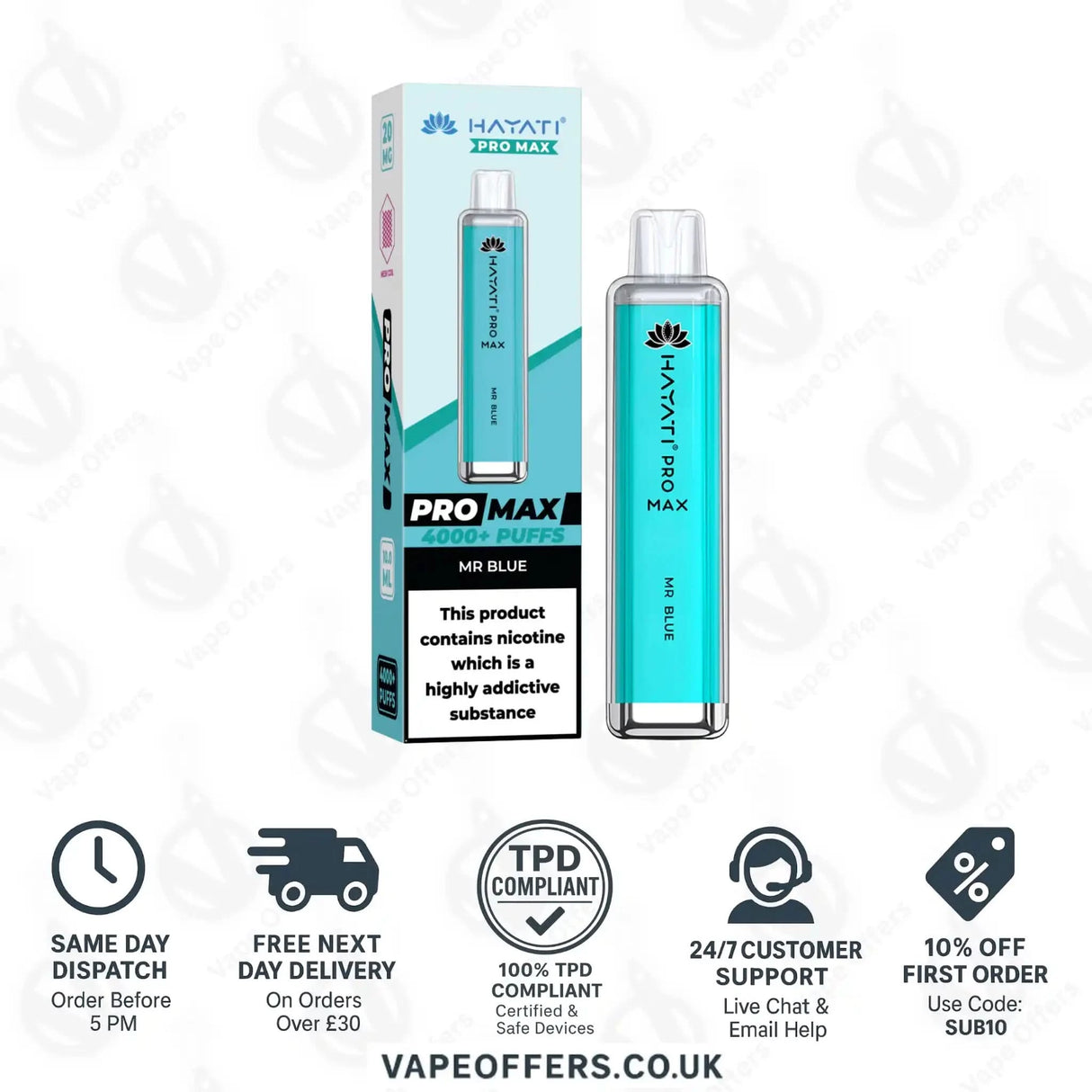 Hayati Pro Max 4000 Vape Kit Mr Blue