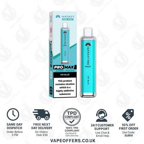 Hayati Pro Max 4000 Vape Kit Mr Blue